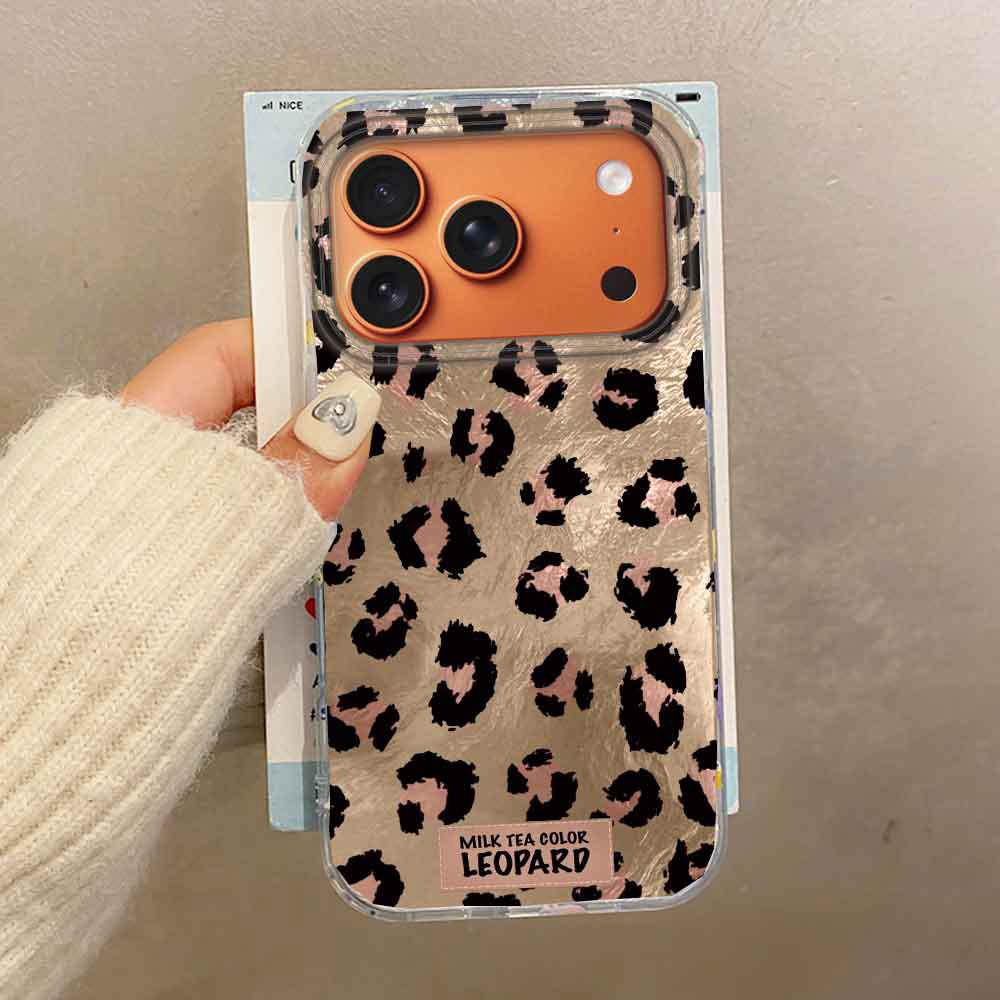 Pink Black Leopard Print Pattern Phone Case for Iphone 17 Air 16 15 14 7 8 Plus 13 11 12 Pro Max X XS XR SE 2022 2020 16e Cover