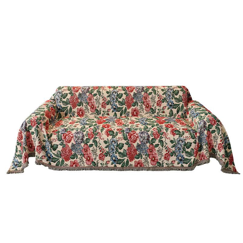 Floral Sofa Cover Cat-Proof Full Wrap Reversible for L-Shaped 2/3/4 Seater Couch Multi-Color Living Room Protector