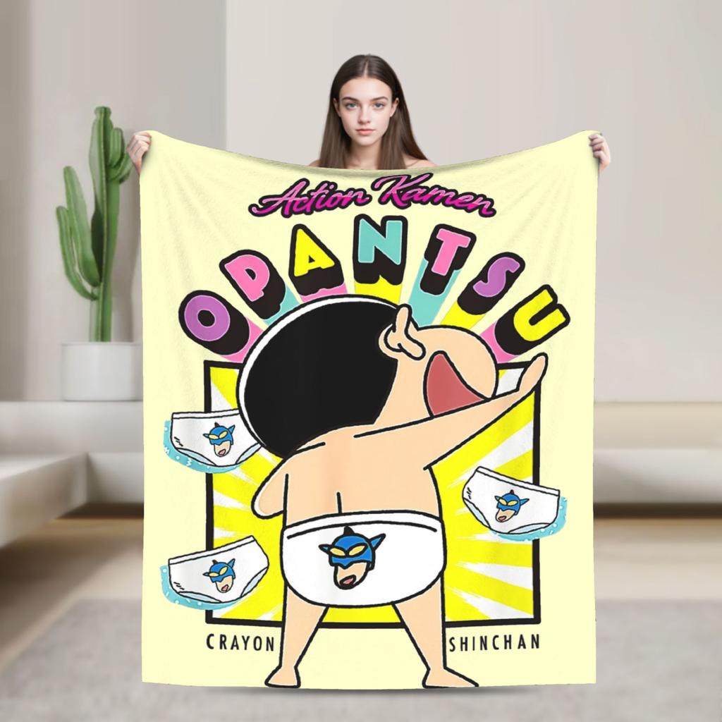 Crayon Shin chan Cartoon Decke Flanell Frühling Herbst Multifunktion Super Weich Überwurfdecken für Sofa Auto Bettwäsche Überwürfe