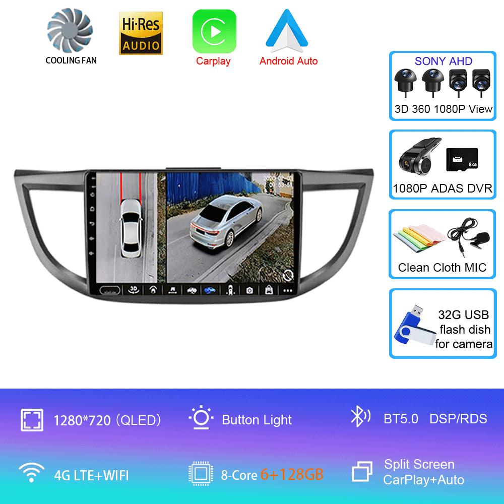 Android 14 Car Radio For Honda CRV CR-V 4 RM RE 2011 - 2018 Multimedia Video Player Navigation Stereo GPS No 2din 2 Din Dvd