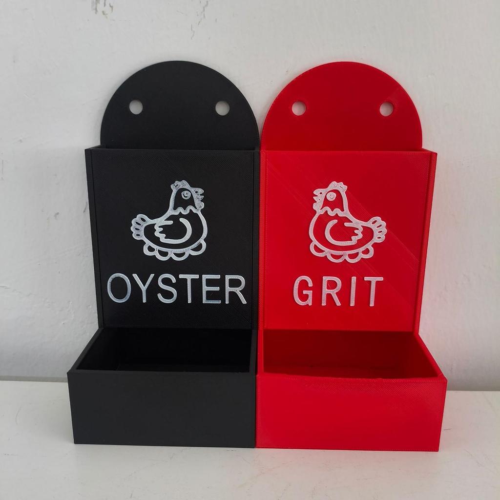 Grit Feeder For Chicken Coop Hangable Poultry Food Container Hangable Chicken Feeding Trough For Farm Backyard 2 Pieces Duck