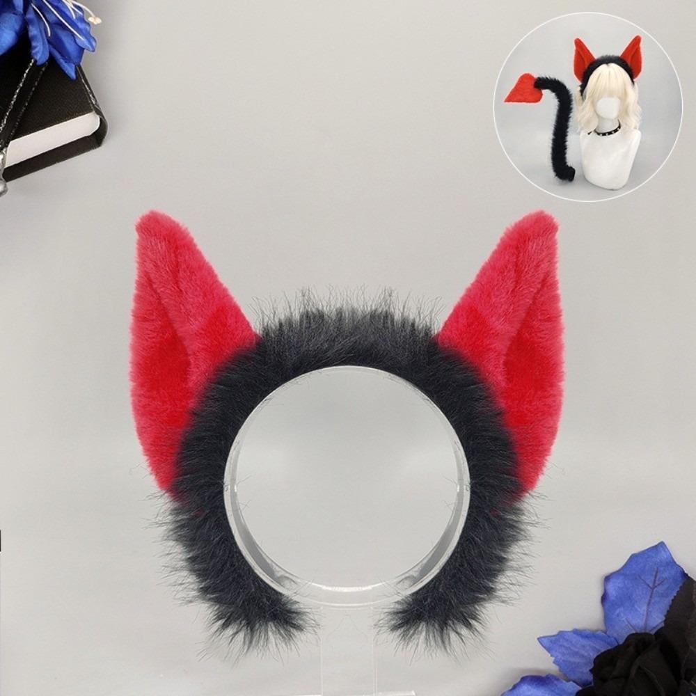 Furry Cat Ears 3D Devil's Sweetheart Tail Fashion Halloween Costume Cosplay Props All Saints' Day