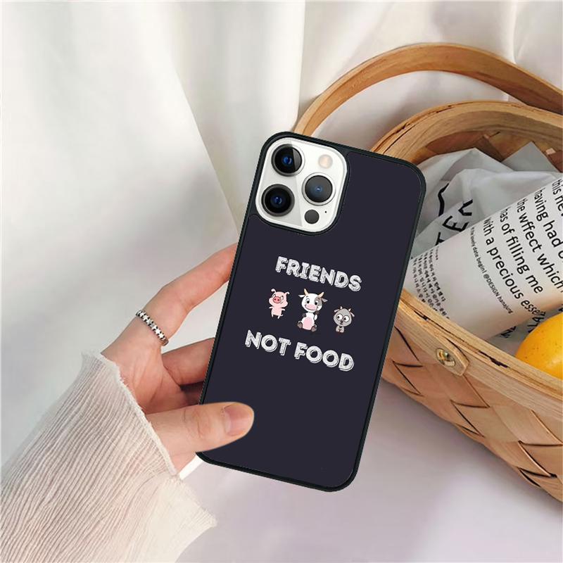

Vegan Friends Not Food Phone Case For iPhone 17 Air 16 15 14 11 12 13 Pro MAX Plus coque Cover Shell iPhone 11pro max