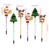 6-Pack Christmas Pathway Lights Solar Christmas Garden Stake Lights Outdoor Yard Lights for Xmas Decorations Outdoor Yard Patio