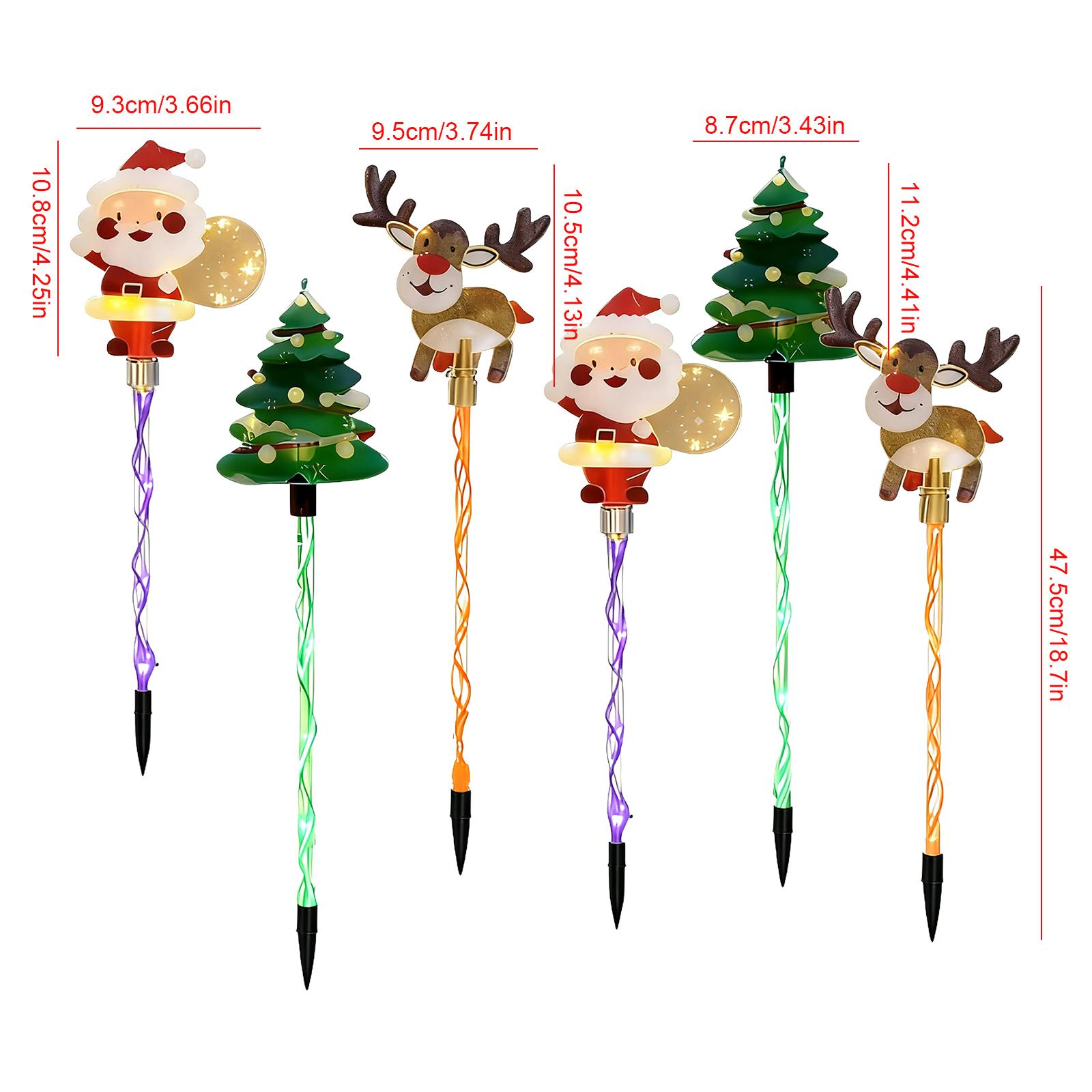 

Solar Pathway Stakes Lights Outdoor Waterproof 8 Modes Christmas Decorations Outdoor Yard Solar Christmas Garden Decor Lights