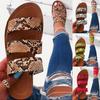 Stylish Women's Snakeskin Slippers Casual Flats Sandals Perfect For Summer Days