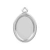 6pcs Stainless Steel Blank Tray Pendant For Decoration Geometry Cabochon Settings Base Charms DIY Handmade Materials Accessories