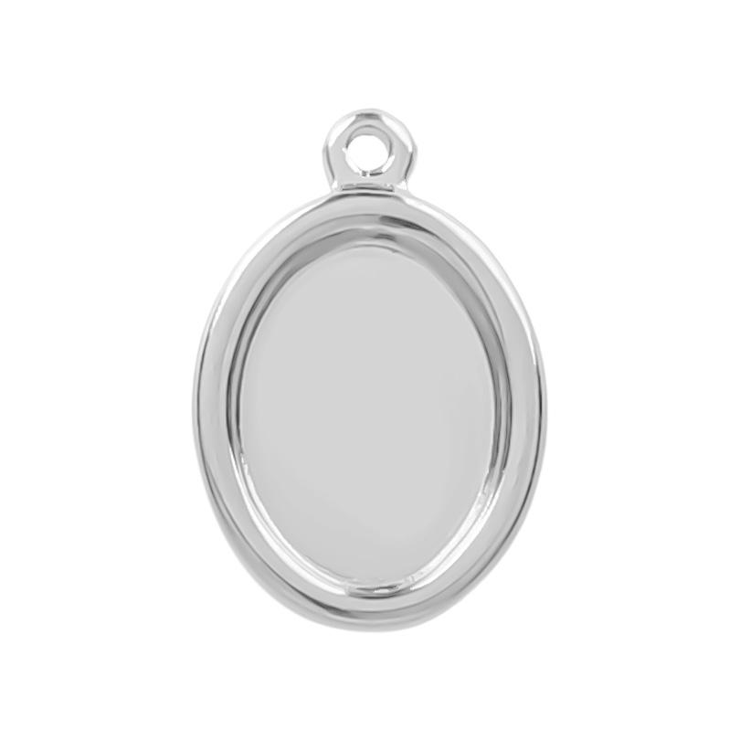 6pcs Stainless Steel Blank Tray Pendant For Decoration Geometry Cabochon Settings Base Charms DIY Handmade Materials Accessories
