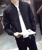 Men's Korean Style Solid Color Baseball Jacket for Autumn