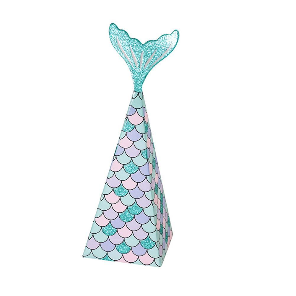 10 Stück Meerjungfrau Partygeschenkschachteln Meerjungfrau Geschenktüten Schachtel Kinder Meerjungfrau Party Goodie Bags