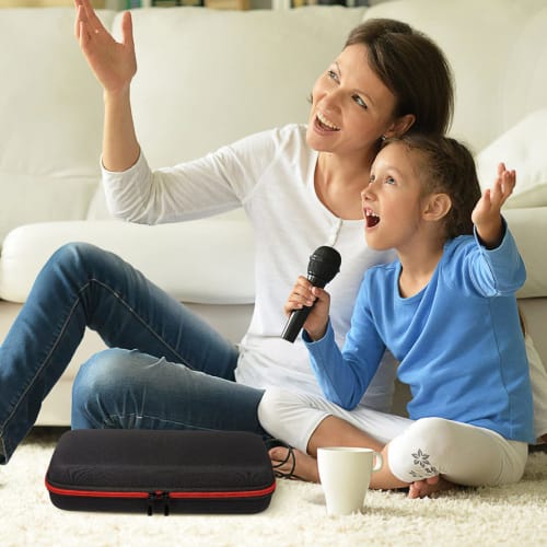 STOBOK Wireless Microphone Organizer, EVA Microphone Case Storage Bag with Rich Sponge for Travel