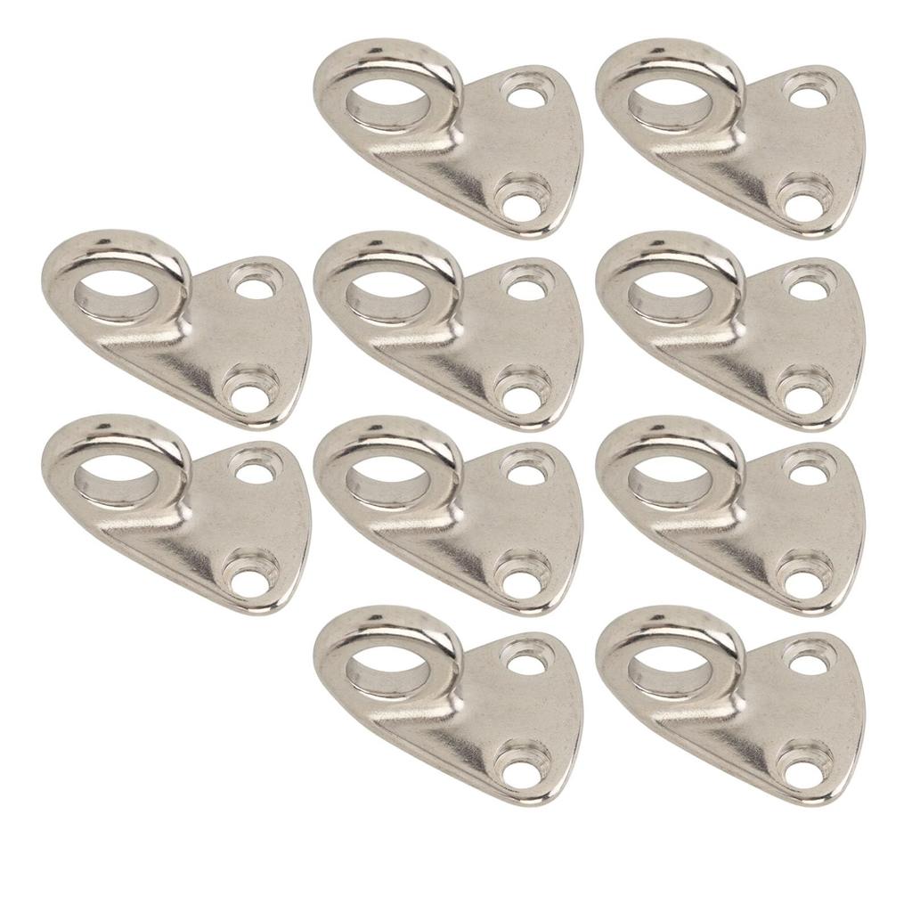 10pcs Marine Pad Eye Fender Hooks 316 Stainless Steel Marine Hanger Hook Fender Hanger Eye Plate Hanging Hook for Ship Boat Trailer