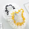Double-layer Shower Cap Adult Ladies PVC Waterproof Bathing Hat Kitchen Oil-proof Bathroom Bathing Household Shower Cap