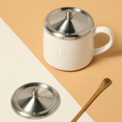 Tasse mit konvexem Griff Hitzetemperatur-Erhaltungstasse Kappen Verschlussdeckel Tassenzubehör Becherabdeckung