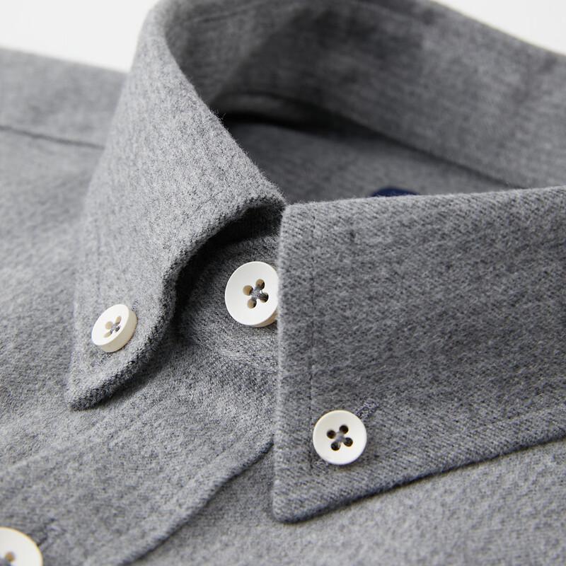 Navigare Men's Wool-Blend Striped Casual Long-Sleeve Shirt