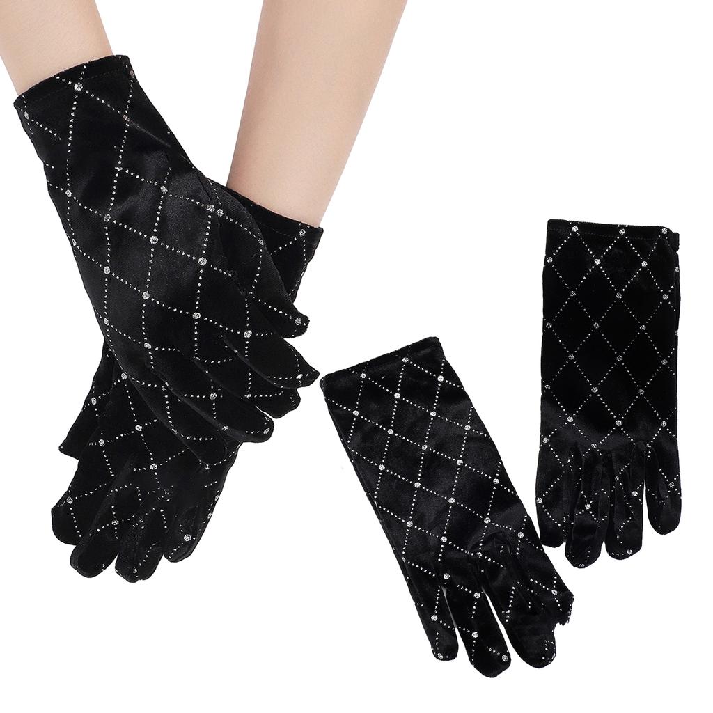 Women Long Velets Gloves Sunblock Full Finger Bridal Gloves Opera Evening Wedding Party Prom Cosplay Mitten