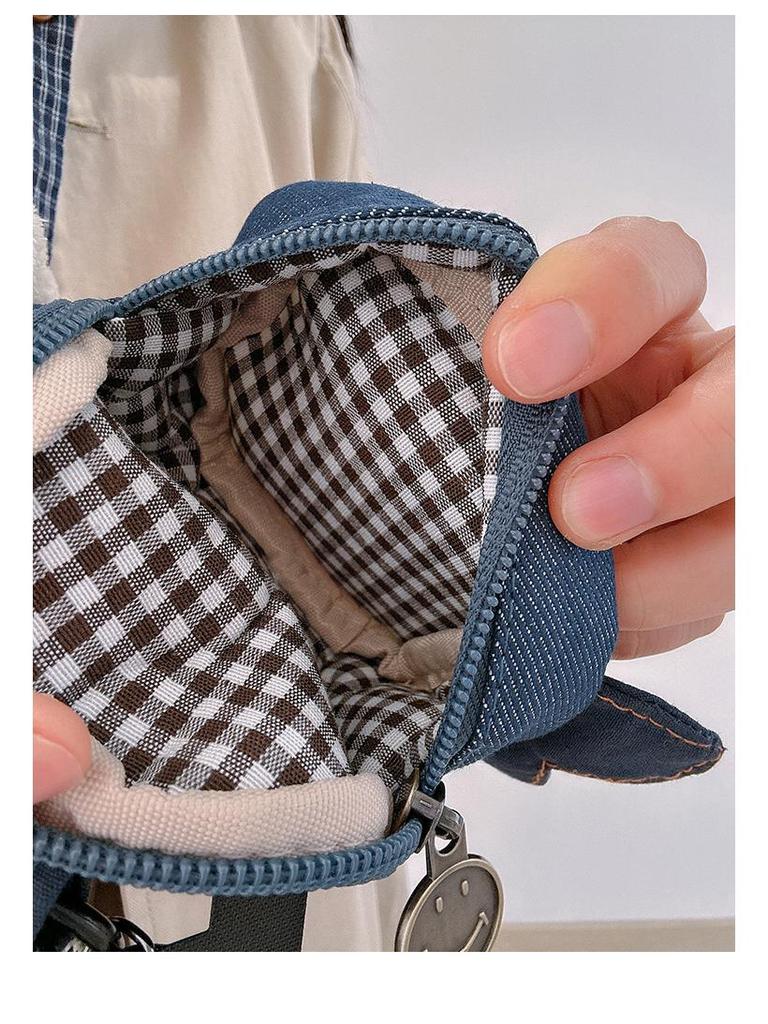 2025 New Clownfish Cartoon Mini Coin Purse: Cute & Versatile Denim Bag for Earphones