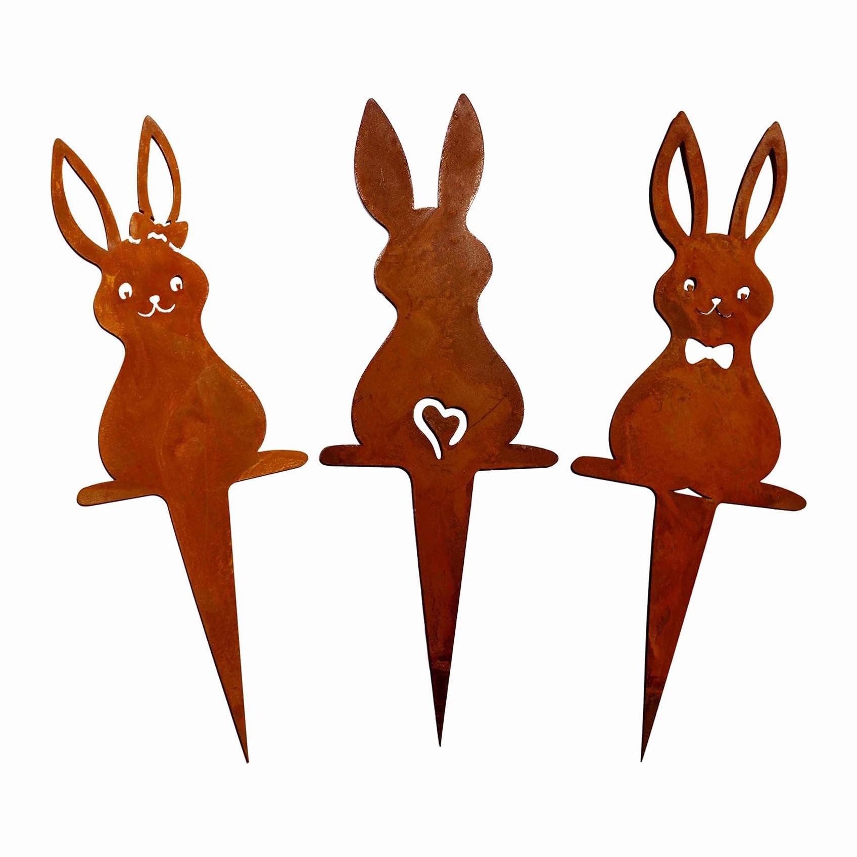

Rusted Iron Easter Rabbit Silhouette Yard Decoration