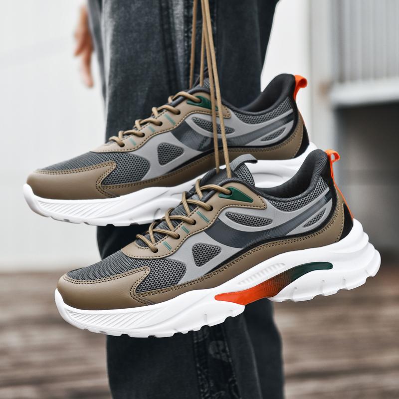 Fashion 2025 New Spring Autumn Soft soled Running Men's Mesh Breathable Casual Sports Shoes Men's Coconut Trendy Shoes Men's Shoes 49