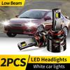 2PCS For Mitsubishi Lancer 2008-2016 9005 HB3 LED Headlight High Power CSP Canbus 9006 HB4 Turbo Lamp 6000K H11 White Car Light