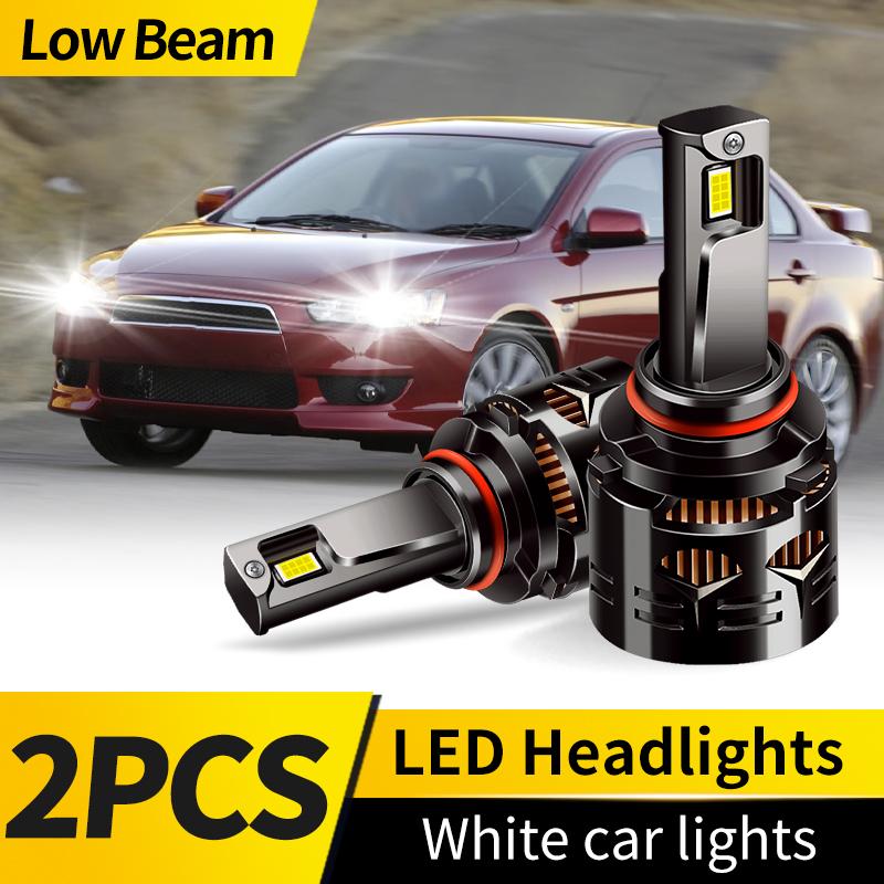 2PCS For Mitsubishi Lancer 2008-2016 9005 HB3 LED Headlight High Power CSP Canbus 9006 HB4 Turbo Lamp 6000K H11 White Car Light