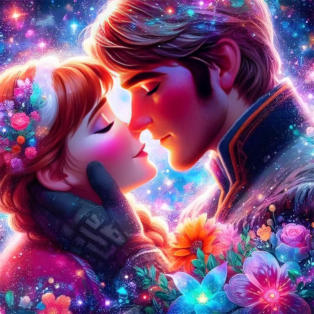Disney 5D Diamond Painting Princess and Prince Cross Stitch Mosaic Kit Home Decor Wall Sticker DIY Handmade Gift