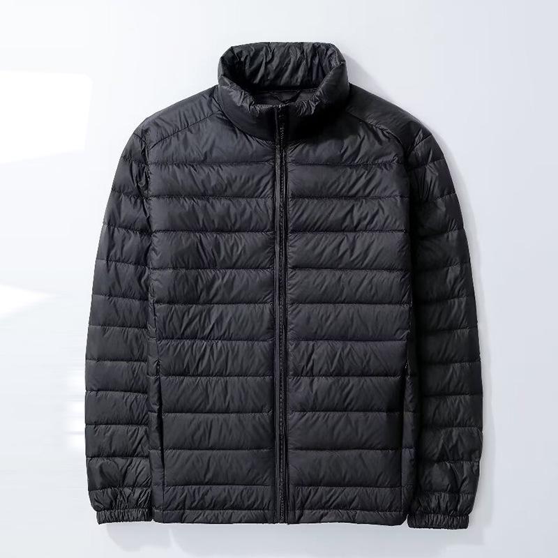 

Men s & Women s Lightweight Goose Down Jacket - Convertible Collarless Base Layer for Spring/Autumn S