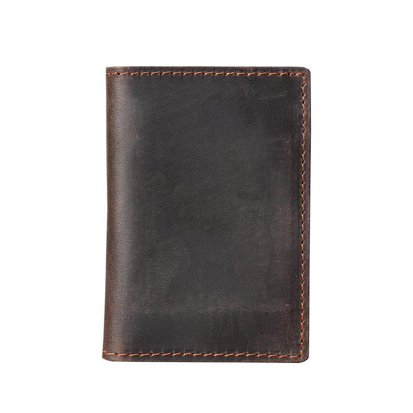 Herren-Kreditkartenetui aus Crazy Horse-Leder, schmal, dünn, Ausweishüllen, Retro-Brieftasche, echtes Rindsleder, für Herren