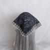 Lolita Cap Maid Cosplay Vintage Lace Bonnet Ruffled Hat Women Girls Pumpkin Cap Lace-up Adjustable Hat