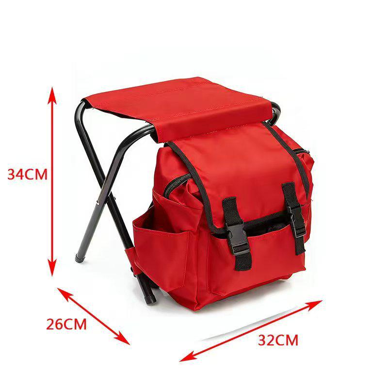 Cross-Border Casual Camping Folding Chair - Portable Camouflage Fishing & Mountaineering Stool, Multi-color Outdoor Use красный