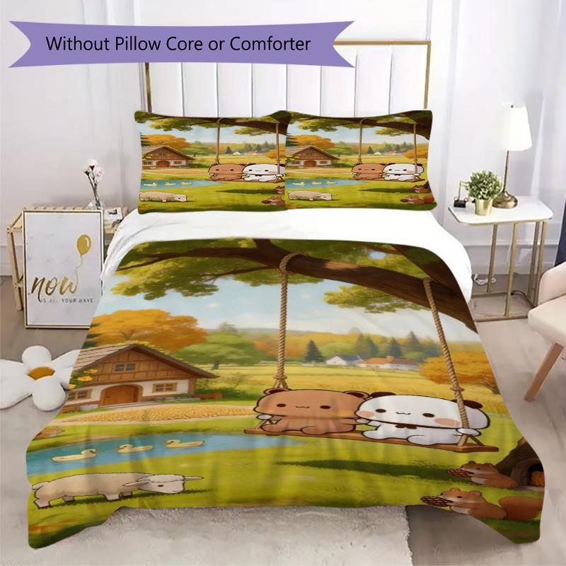

Bubu Dudu Swing Bedding Set 3Pcs, Kids Duvet Cover with 2 Pillowcases, No Core(1 * duvet cover + 2 * pillowcase, without core) 135x200cm