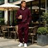 Herren Color Zip-Up Hoodie und Jogginghosen Set Lockerer Schnitt Drop Shoulder 2-teiliger Trainingsanzug