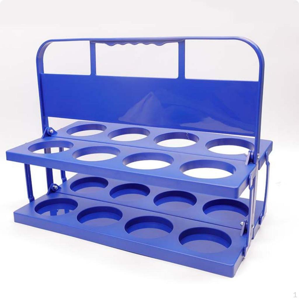 8 Cup Drink Carrier with Handle Folding Beer Holder Stable 8Slot Bottle Rack for Picnic, Camping,