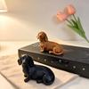 Yangyizhi 3D Printed Dachshund Sculpture, Miniature Dog Figurine, Matte Finish Statue, Artistic Pet Memorial Gift
