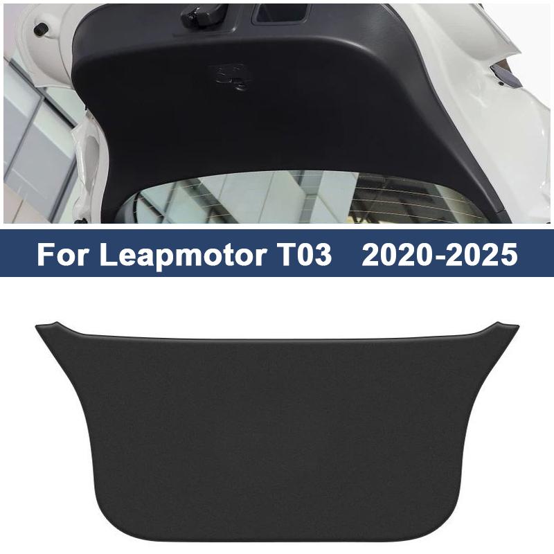 For Leapmotor T03 C10 C11 -2025 Trunk Anti Kick Pad Interior Modification Tailgate Leather Protective Auto Mat Accessories Black Leapmotor T03