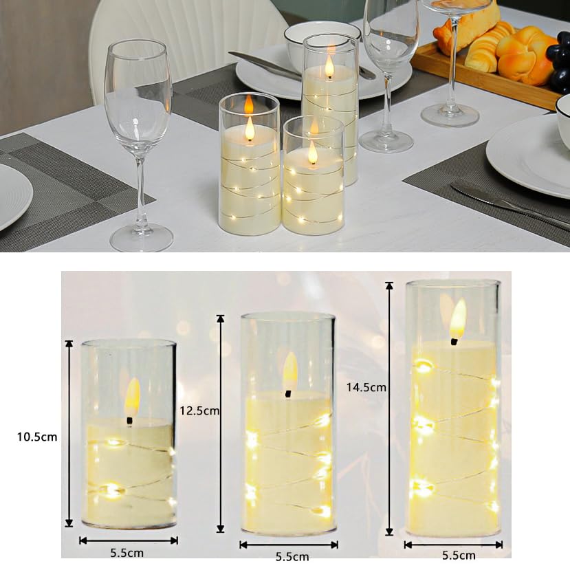 LED Candle Lights, Flashing, Long, Christmas Decoration, Soothing Light, Warm Color, Fragrance-Free, Flameless, Night Light, Sleep Aid, Stylish,