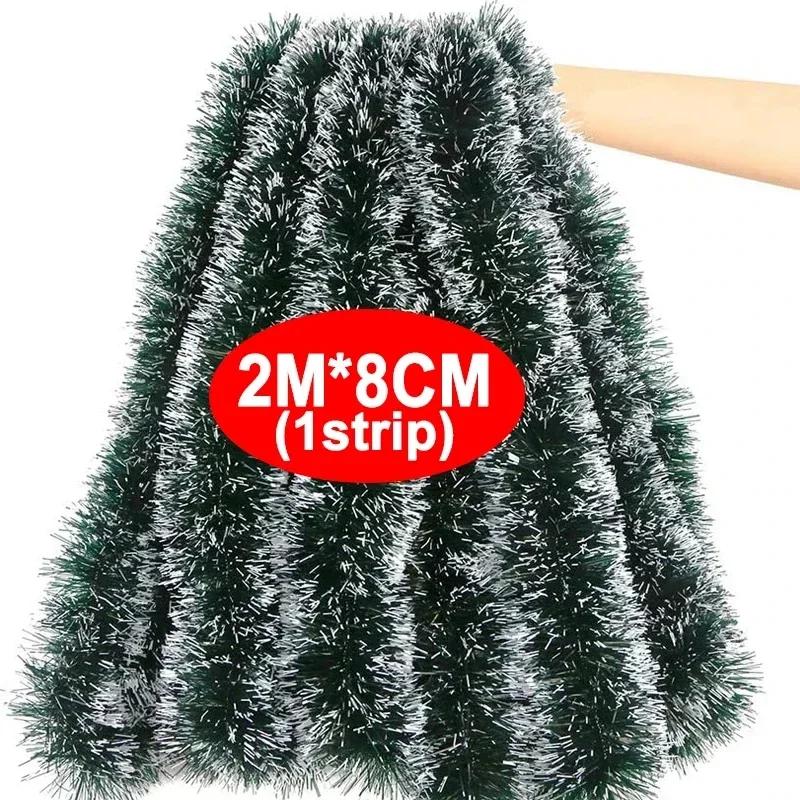 

20/2 м Рождественская зеленая гирлянда из лент для тростника своими руками, украшения для рождественской елки, венок из лент для тростника, подвески, товары для декора домашней вечеринки