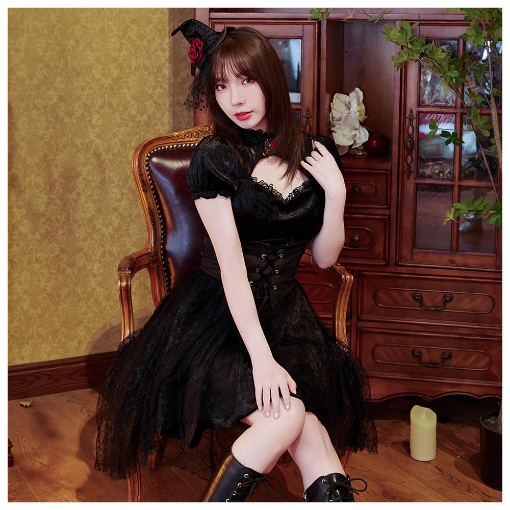 Brightlara Halloween Cosplay Costume, Witch, Gothic Lolita, Women's, cos065-XL