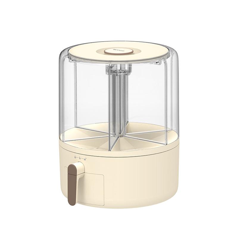 Grain Storage Box Can Be Rotated Partition of Rice Bucket, Insect-proof Moisture-proof Sealed Household Separated Rice Storage Box Rice Tank