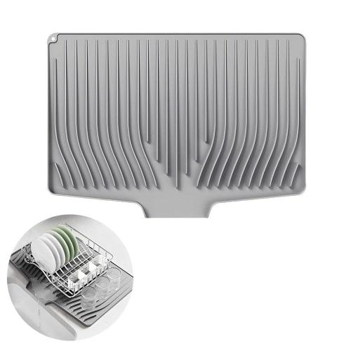 

YBGGJO Dish Draining Mat, Sink Mat, 35*48cm, Insulated, Non-Slip, Silicone Dish Drying Mat for Dish, Pot, and Cup, Protects Sink, Antibacterial, Wall-