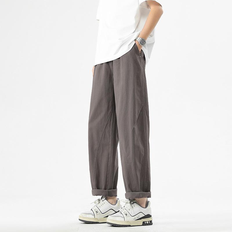 

Прямые брюки из чистого хлопка, мужские, весна и осень, новые широкие мужские брюки, спортивные повседневные брюки, свободные рабочие брюки, десантные брюки 4XL