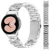 Metalowy pasek ze złączem do Samsung Galaxy Watch 5 Pro 45mm/5/5 Active/4/4 Classic/4 Active Srebrny pasek do zegarka z dekoracją motylków z cyrkoniami