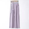 Lace belt wide-leg pants high-end loose and thin casual pants temperament versatile solid color floor-mopping straight-leg pants