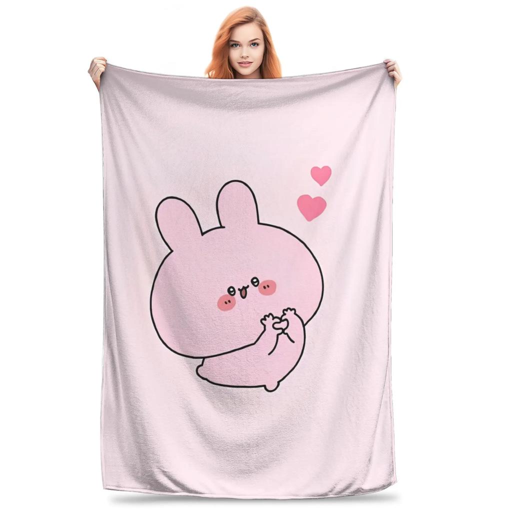 Ultra Soft Flannel Throw Blanket Asamimichaan Multifunction Decorative Plush Thin Quilt for Bedding Travel