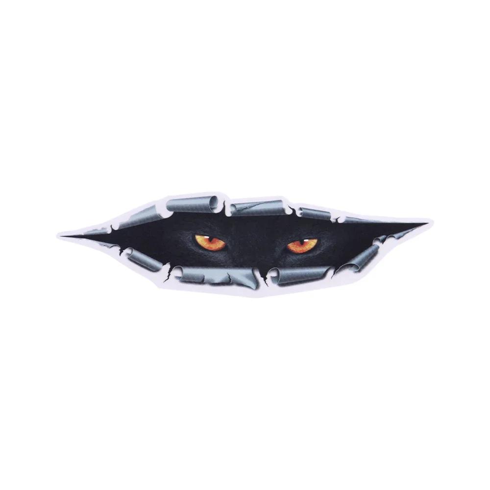Cool Car Decals 5*17cm Auto Accessories Decal Halloween Decor Peeking Cat Car Sticker Waterproof Peeking Monster Eye Stikcers
