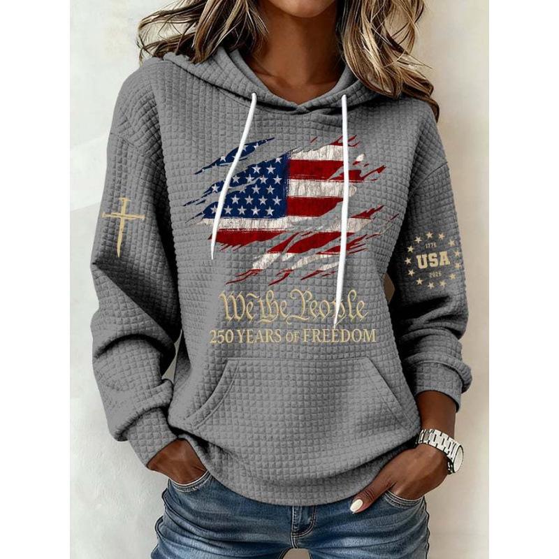 2026 Spring Collection Women's 3D Double Hood Digital Print Hoodie - Fashion Streetwear