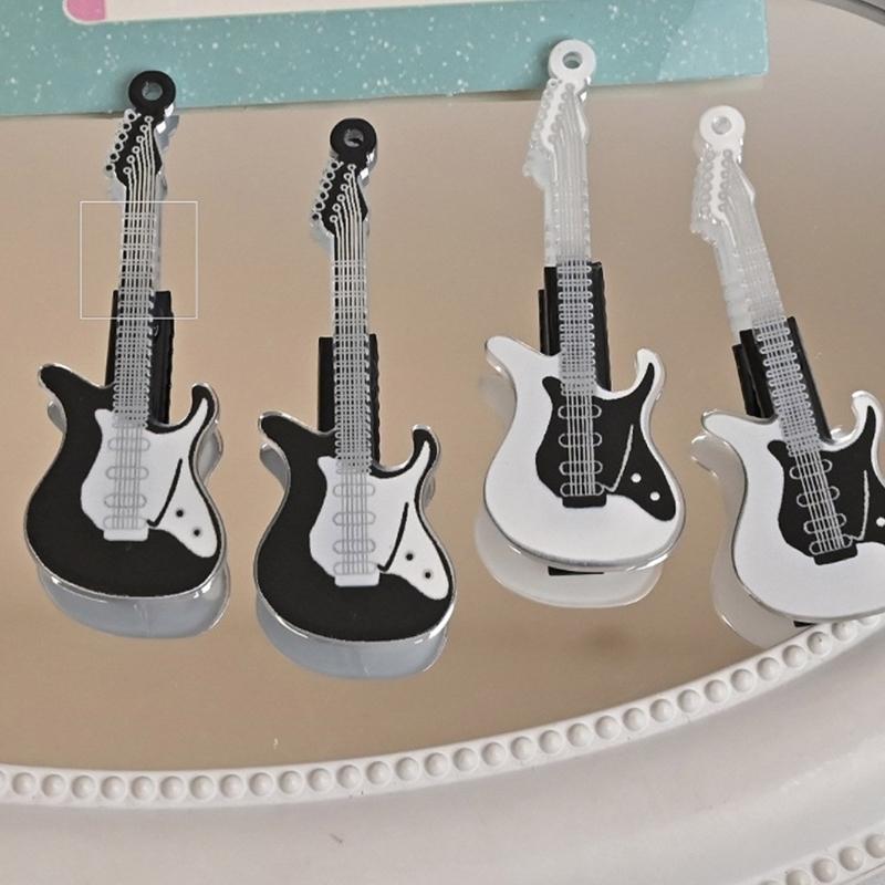 Gitara basowa Elegancka lata 2000 Boczny klips Klips do włosów gitarowych Bas Kreatywny Nowość Gitara Instrument muzyczny Balletcore