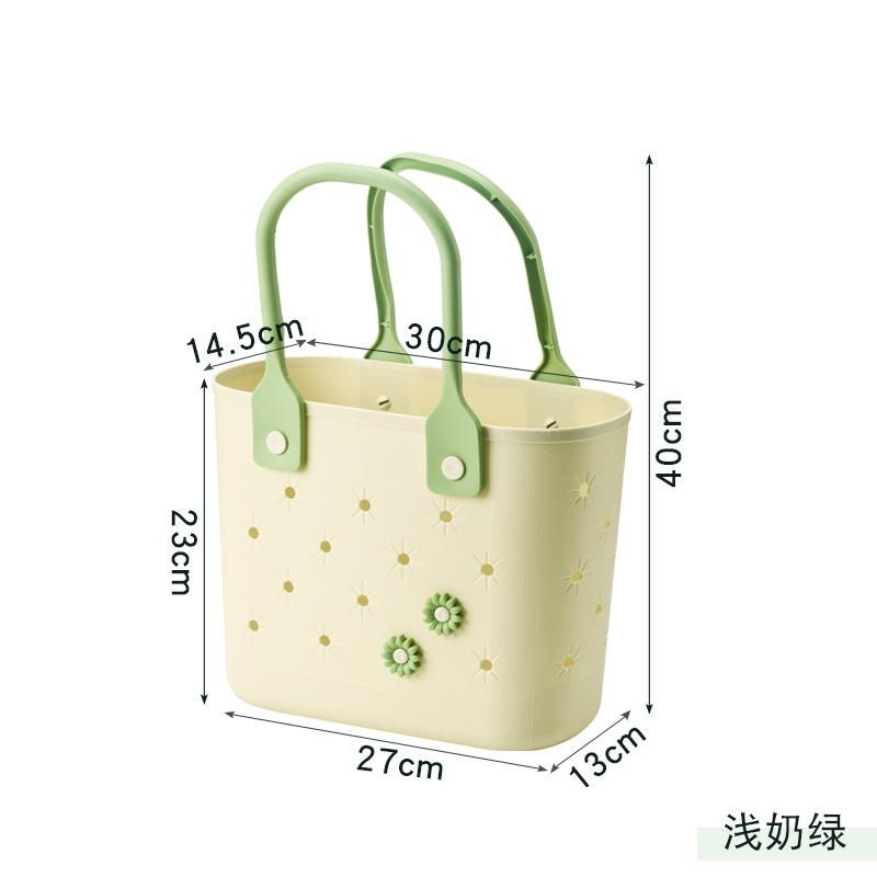 Portable Picnic Basket Bathroom Storage Organizer Waterproof Outdoor Basket Multi-purpose Storage Creative Home Organizer