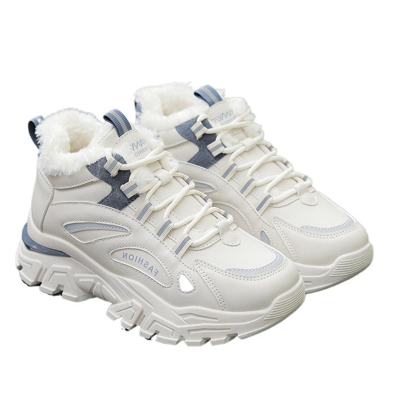 Snow boots winter velvet thickened new platform casual dad shoes warm cotton shoes