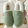 Nye fløyelskordfløyelsbomullstøfler for kvinner Hjemme Varme sko Myk plysj Sklisikre Par Innendørs Varme Sklisikre Slippers Fottøy